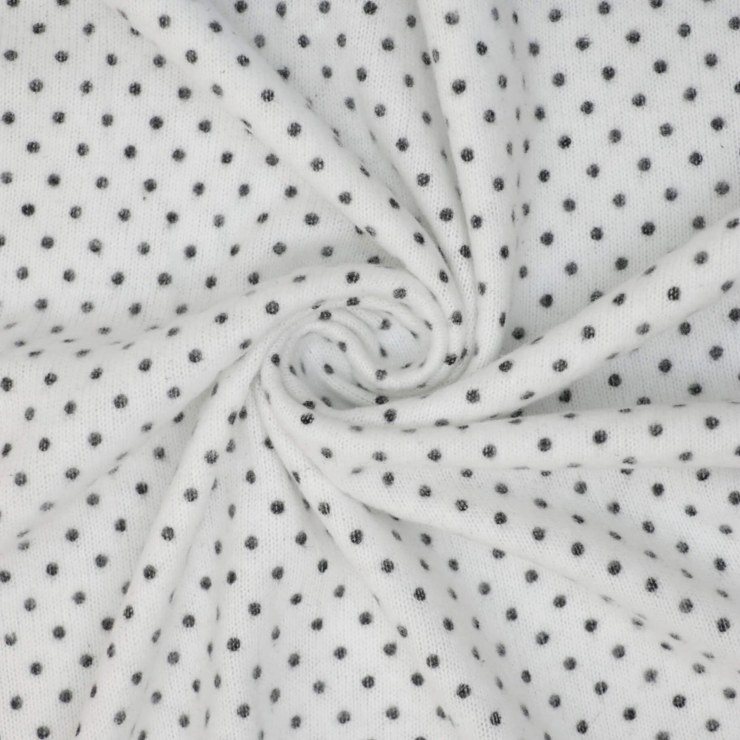 White Spot Cotton Knit Jersey per/metre