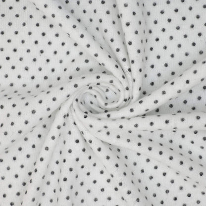 White Spot Cotton Knit Jersey per/metre