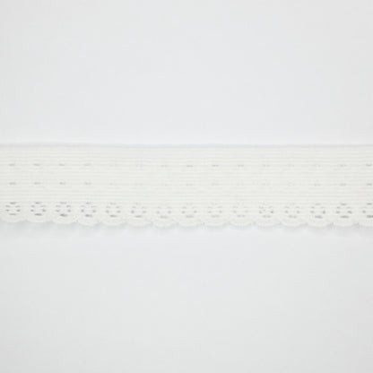 Wide White Pico Elastic 23mm x 3m