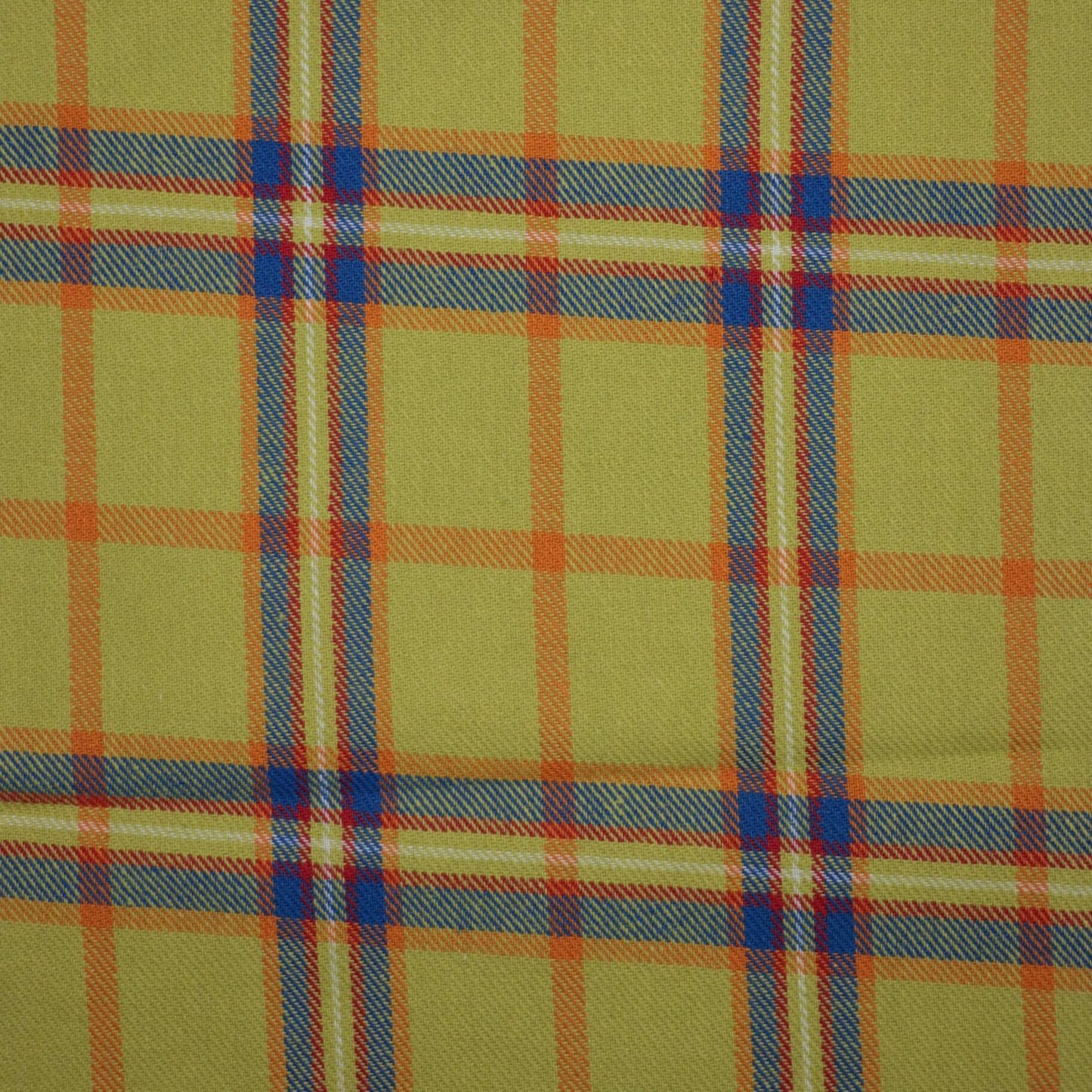 Yellow/Blue Tartan Brushed Cotton 1m