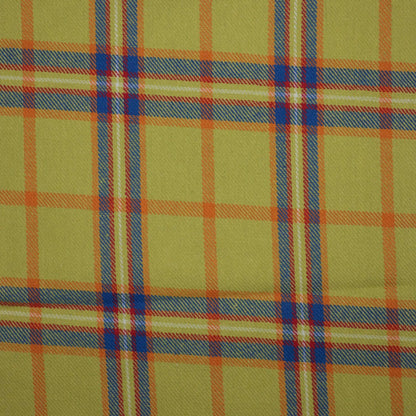 Yellow/Blue Tartan Brushed Cotton 1m