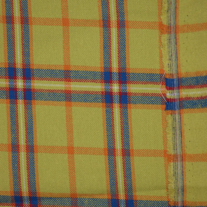 Yellow/Blue Tartan Brushed Cotton 1m