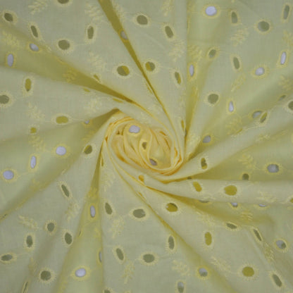 Lemon Broderie Anglaise per/metre