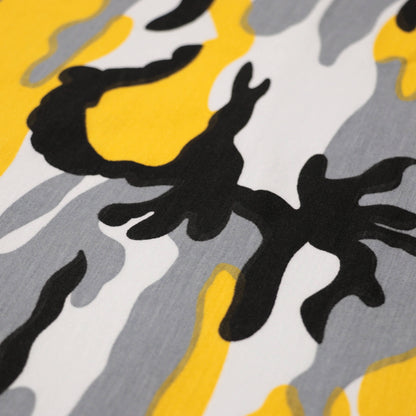 Yellow Camo Cotton Jersey per/metre