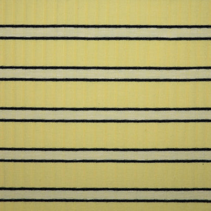 Yellow Stripe Ribbed Jersey 1m