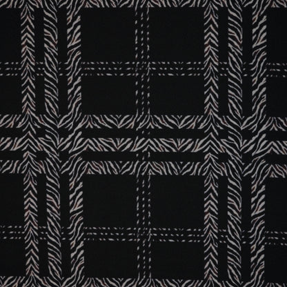 Zebra Check Black Liverpool Crepe per/metre