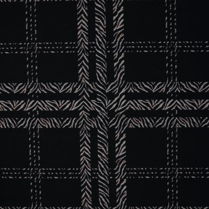 Zebra Check Black Liverpool Crepe per/metre
