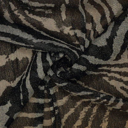 Zebra Print Lurex Mesh per/metre