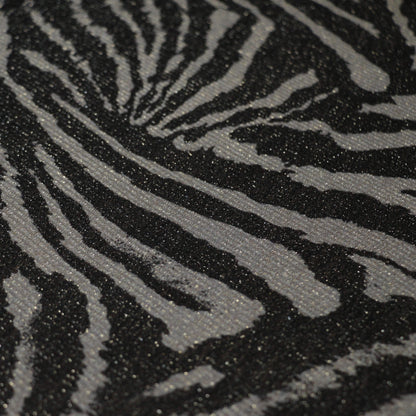 Zebra Print Lurex Mesh per/metre