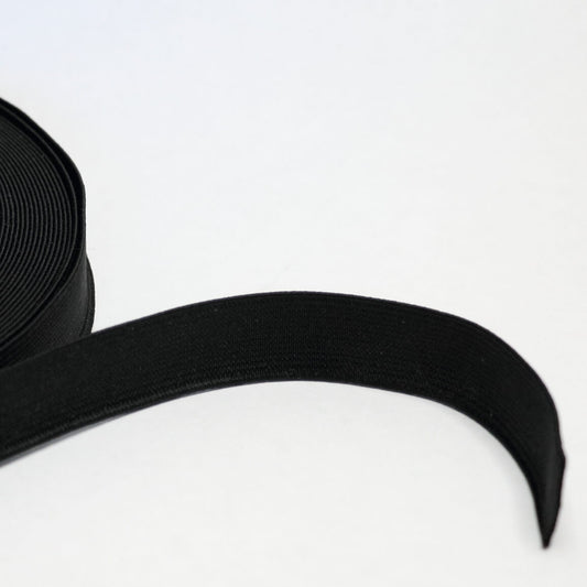 19mm Black Loom Elastic per/metre