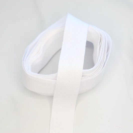White Cotton Tape 19mm x 3m