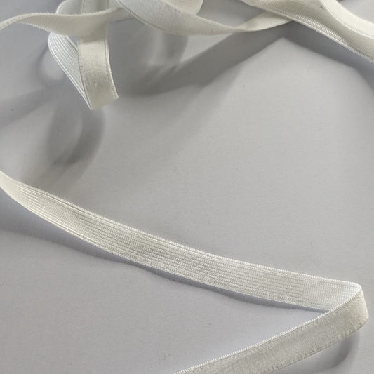 White Plush-Back Elastic 12mm x 3m